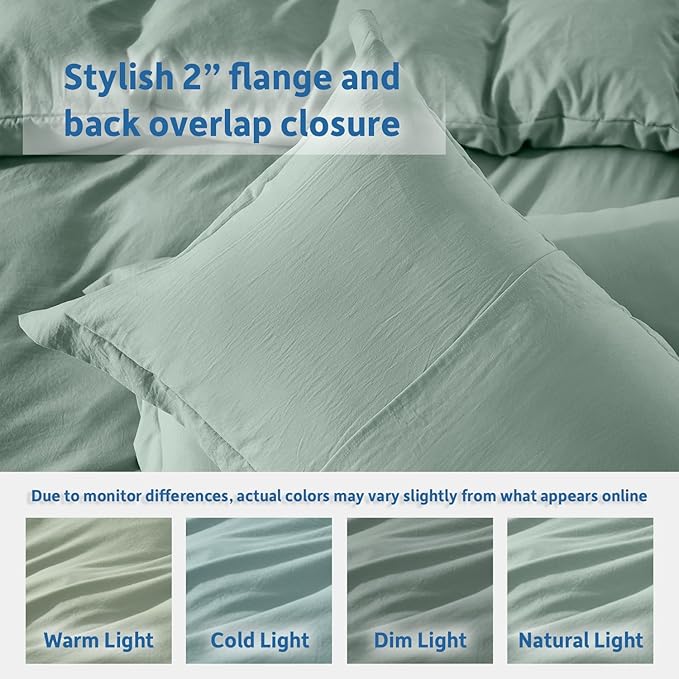 Nestl Sage Green Duvet Cover Full Size - Image 8