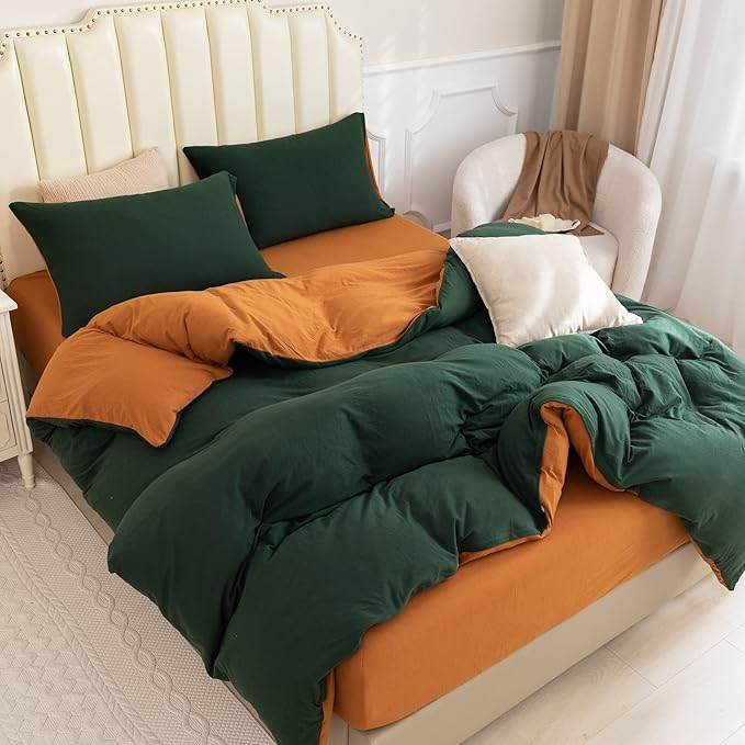 PURE ERA Jersey Knit Duvet Cover Set 100% T-Shirt Cotton Super Soft Comfy 3pc - Image 4