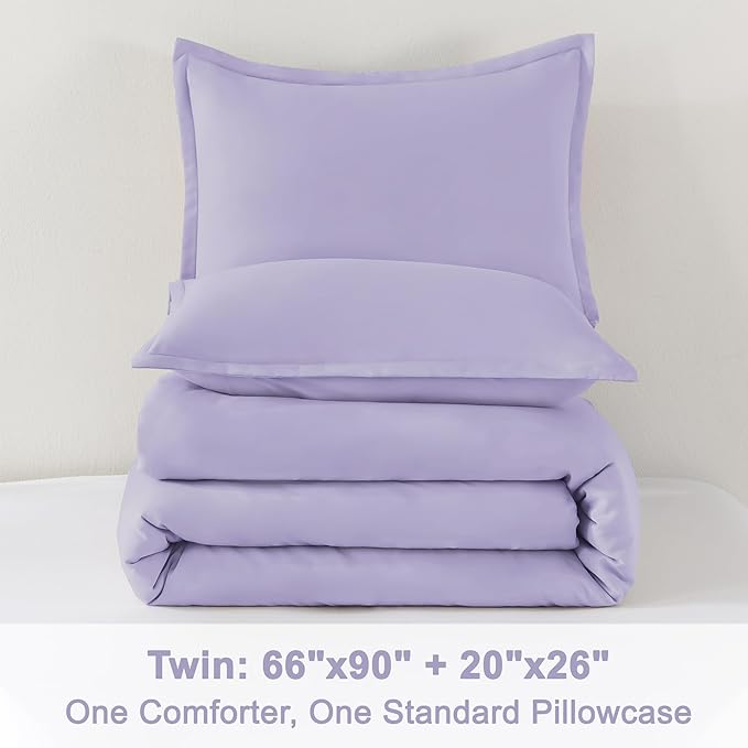 Litanika Lavender Comforter Twin/Twin XL Size, 2 Pieces Boho Lightweight Solid - Image 9
