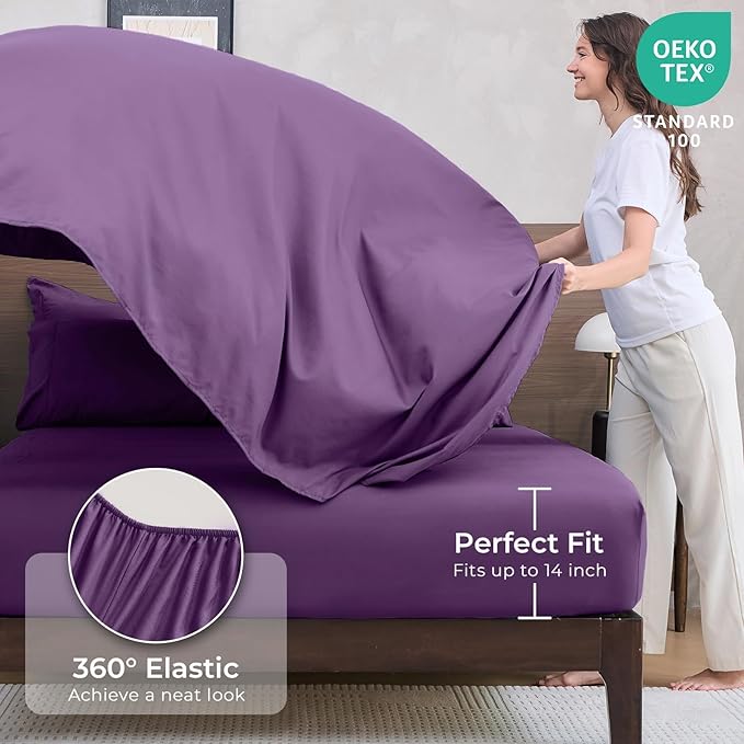 HEVUMYI Grape Purple Twin Comforter Set - Image 5