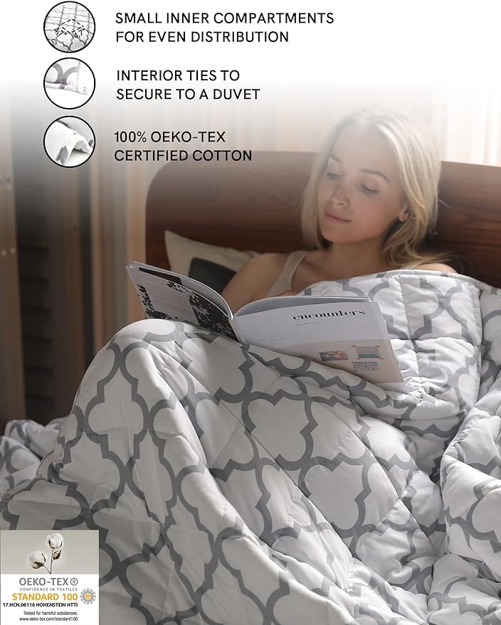 YnM Weighted Blanket, Heavy 100 Percent Oeko-Tex Certified Cotton Material - Image 5
