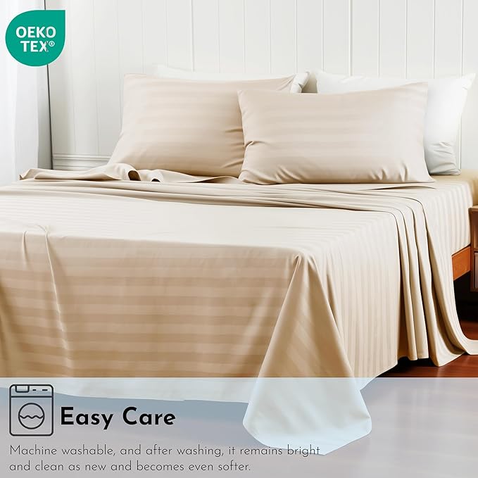 Cotton Flat Sheets Only, 600 TC 100% Cotton Flat Sheet Top Sheet Only, TwinXL - Image 8