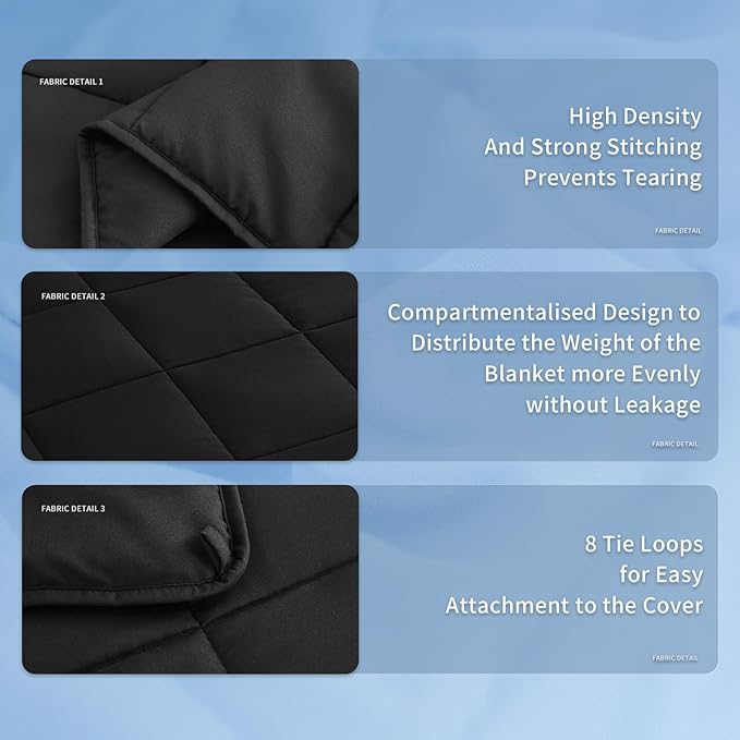 Topcee Weighted Blanket for Adults Queen Size Soft Cooling Heavy Blanket - Image 7
