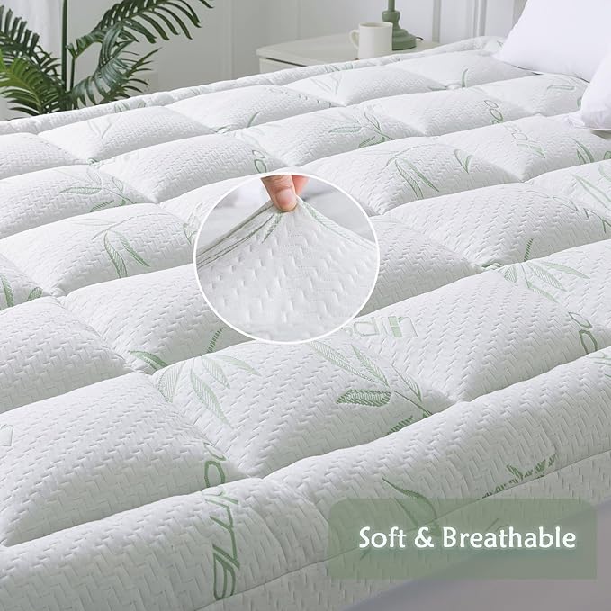WhatsBedding Full Mattress Topper, Soft Pillow Top Mattress Topper - Image 2