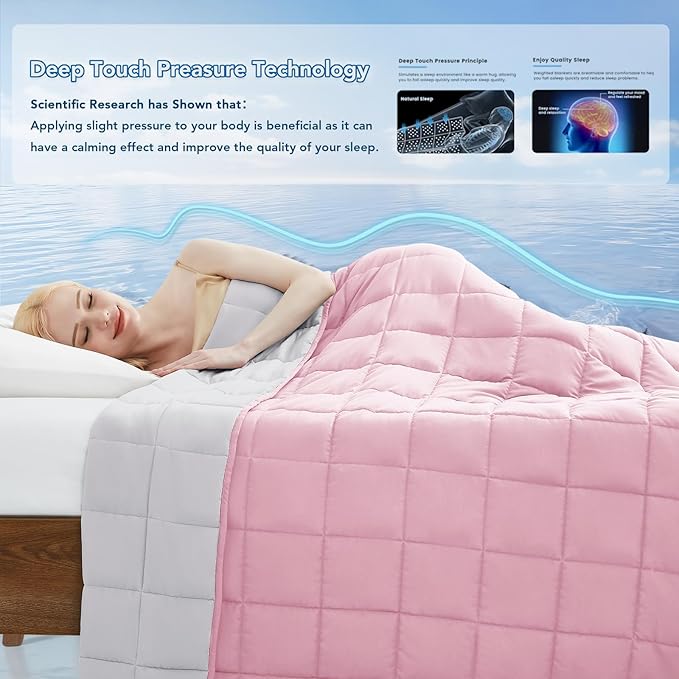 Topcee Weighted Blanket for Adults, Minky Dots Heavy Blanket for Woman - Image 4