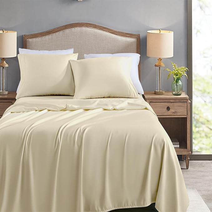FreshCulture Full Flat Sheets Only, Soft Microfiber Bedding Sheets - Image 2