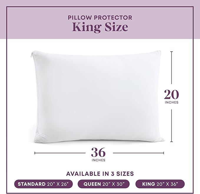 CirclesHome Pillow Protectors 6 Pack King Zippered - Image 6