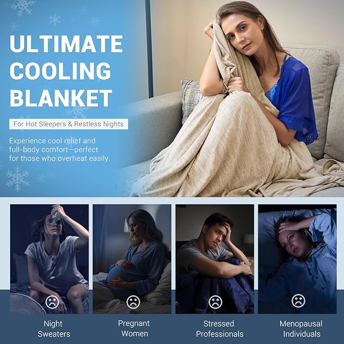 Elegear Revolutionary Cooling Blanket Queen Size Absorbs Heat, Keep - Image 5