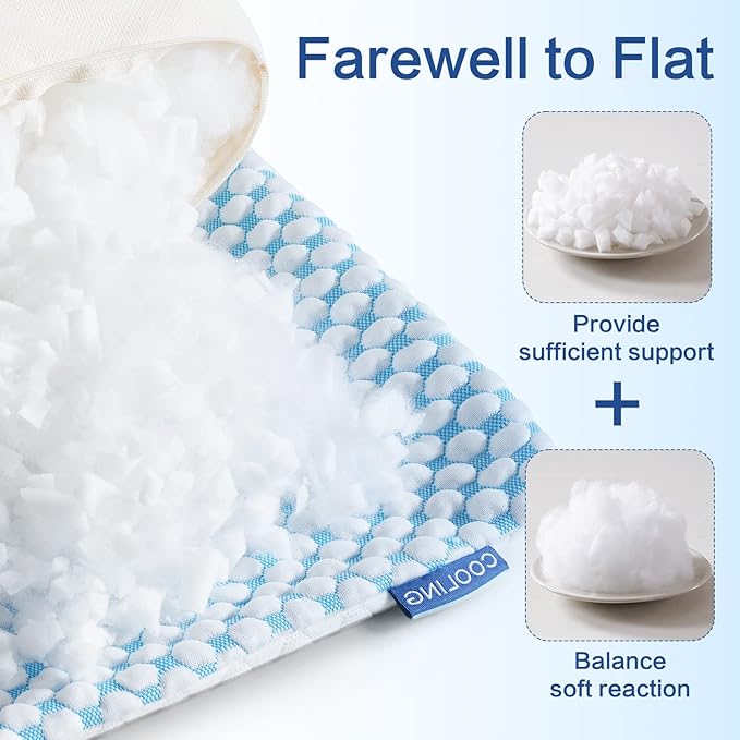 EASELAND Firm Pillows Shredded Memory Foam - Image 4