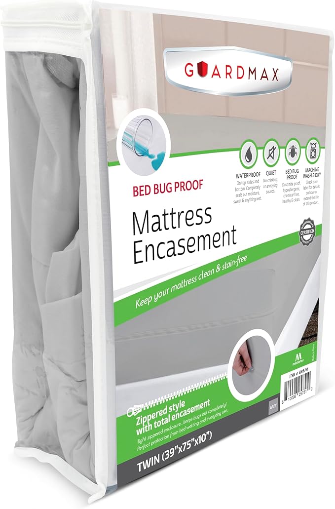 Guardmax Jersey Knitted Twin Zippered Mattress Encasement by Guardmax