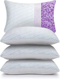 WISHSMILE Cooling Pillows Queen Size Set of 4, Shredded Memory Foam Pillows by WishSmile