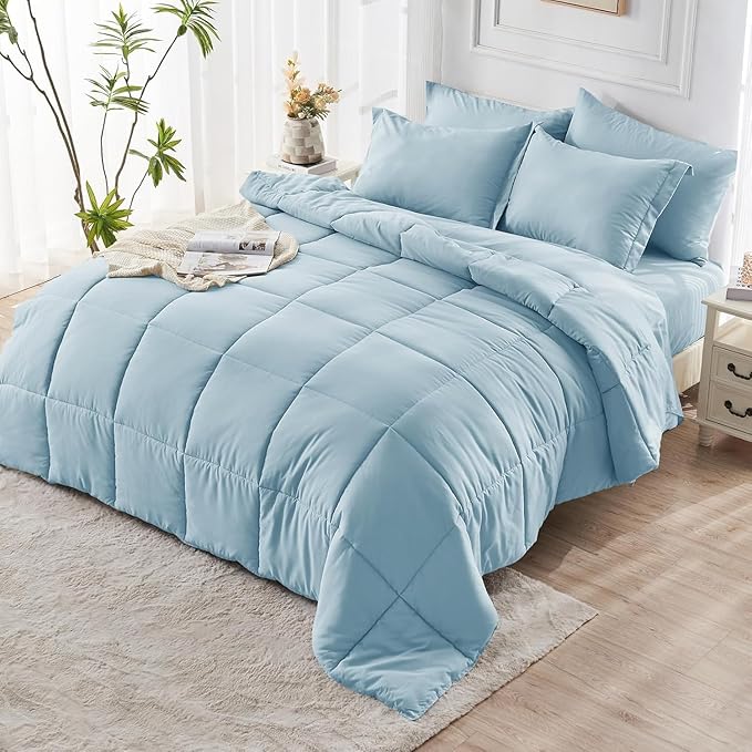 JOLLYVOGUE Full Comforter Set, Ultra-Soft Bed in a Bag Full Size 7 Pieces - Image 8