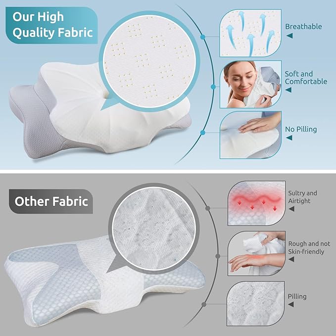 DONAMA Cervical Pillow for Neck and Shoulder, Contour Memory Foam Pillow - Image 2