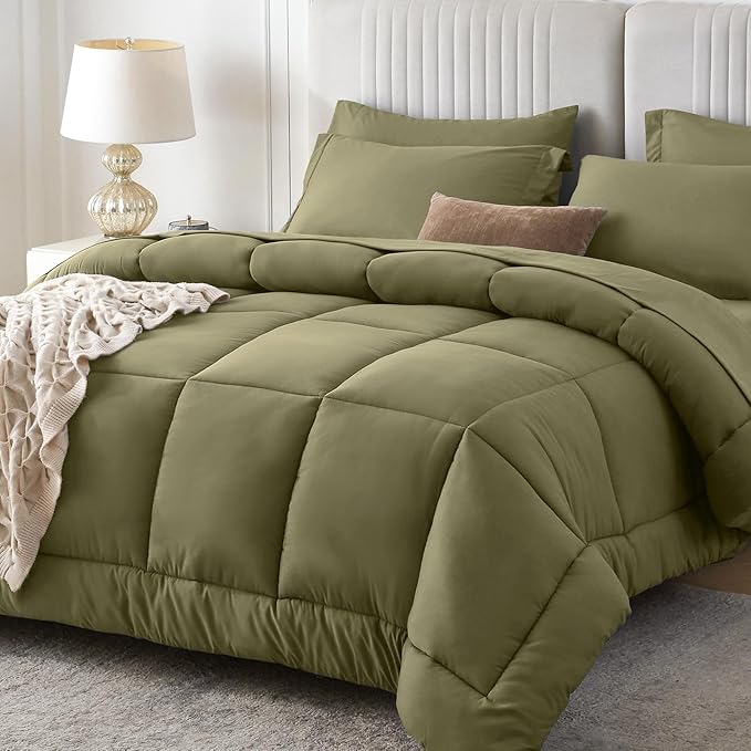 Sasttie King Size Comforter Set, 7 Pieces Bed in a Bag King, Complete Bedding by SASTTIE