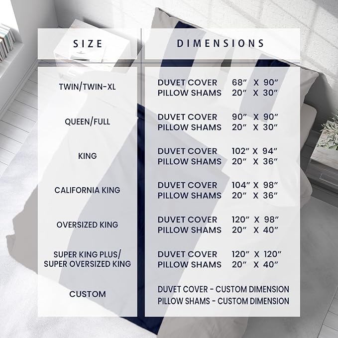 Kotton Culture 120"x98" 3 Pc Oversized King Duvet Cover Set 100% Egyptian Cotton - Image 4