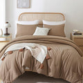 ROSGONIA King Size Comforter Set Dark Khaki by ROSGONIA