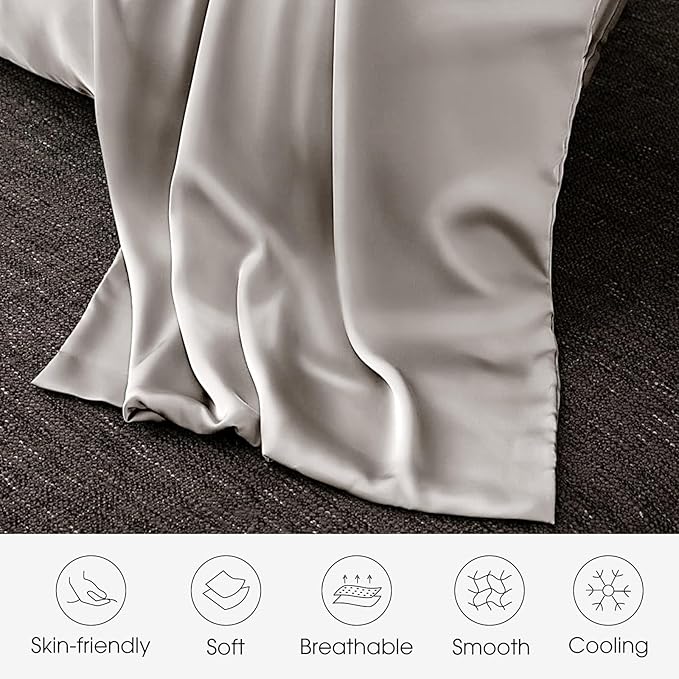100% Silk Pillow Cases 2 Pack Queen Size Mulberry Silk Pillowcase - Image 4