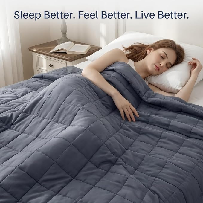 Weighted Idea Cooling Weighted Blanket Queen Size 25lbs - Image 3