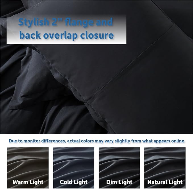 Nestl Black California King Duvet Cover Sets - Image 8