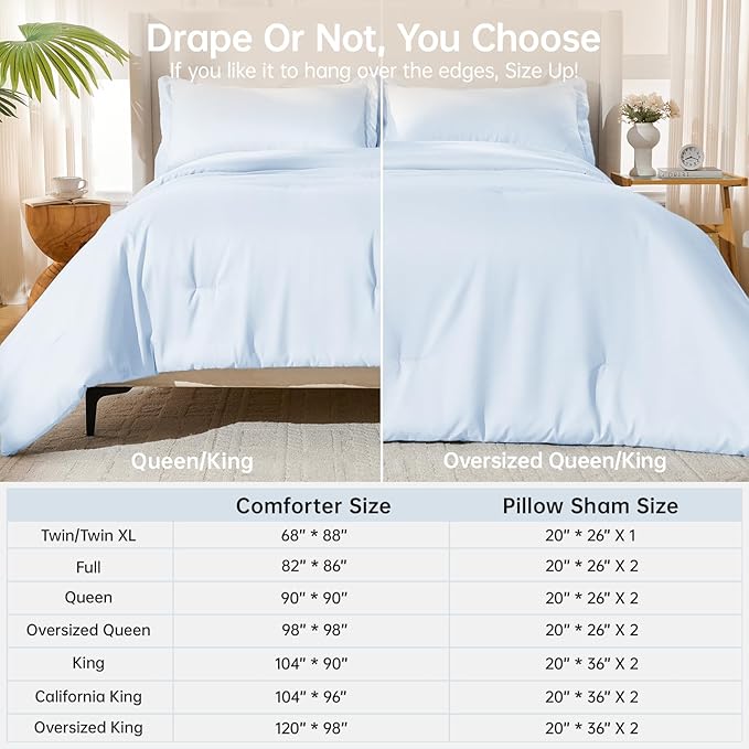 MUXHOMO King Size Comforter Set, All Season Ultra Soft Down Alternative Bedding - Image 8