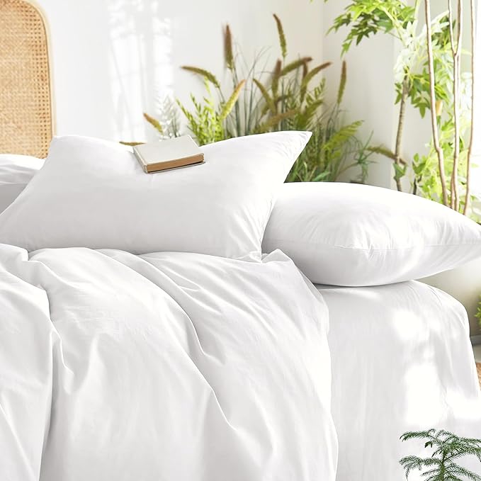 Wake In Cloud - Cotton Duvet Cover Set, Queen Size, 100% Washed Cotton - Image 5