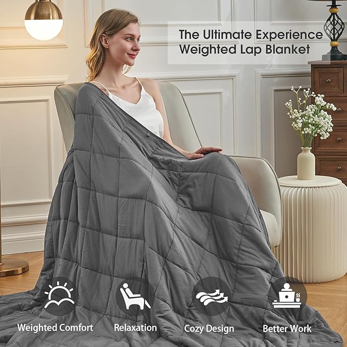 Weighted Blanket for Adults 15lbs, Queen Size Cooling Heavy Throw Blanket for - Image 2