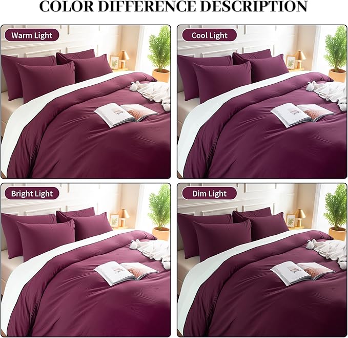 NEXHOME PRO 100% Washed Cotton Duvet Cover Full Size, Ogranic Natural Linen - Image 3