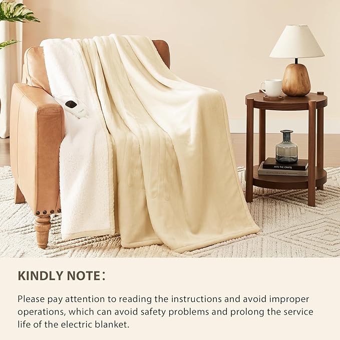 Homemate Electric Heated Blanket Full Size - Image 6