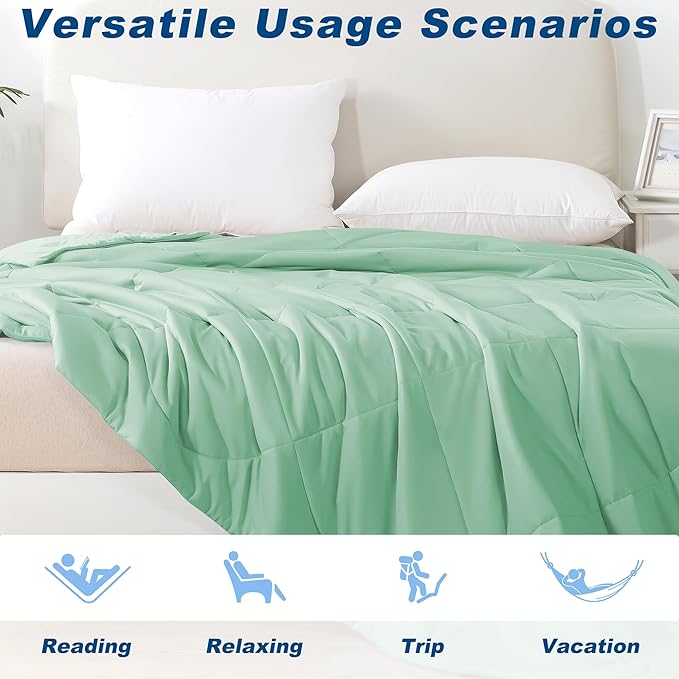 Cooling Comforter Queen Size, Double-Sided Cold Tech Fabric Quilted Bed - Image 5