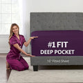 King Deep Pocket Fitted Bed Sheets Real 16' Fit Perfectly 14'18' Mattress & by DeaLuxeBedding