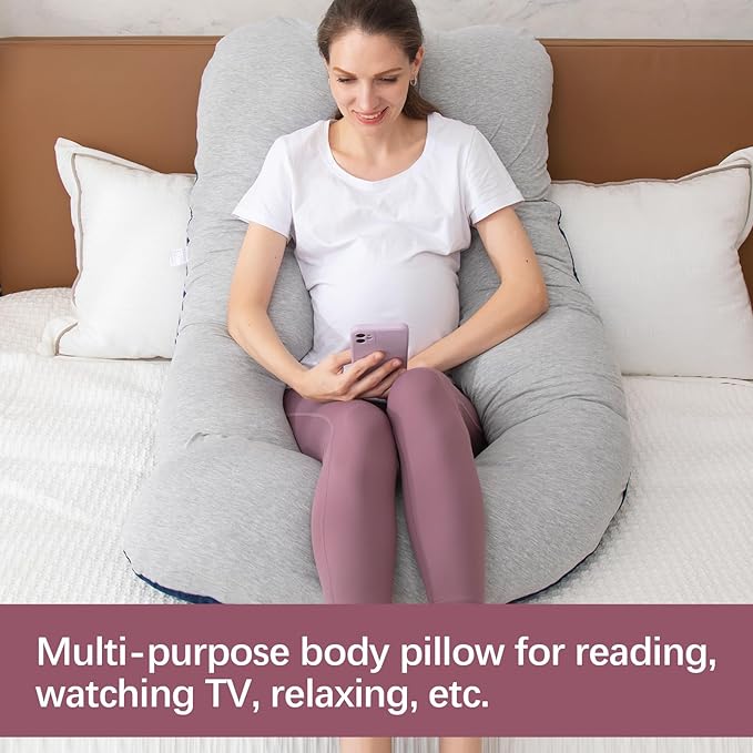 MOON PINE Pregnancy Pillow, U Shaped Full Body Pillow - Image 7