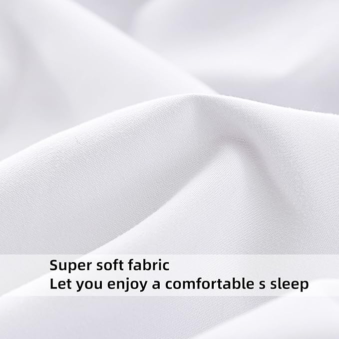 HBHLFZ Full Fitted Sheet Only, Soft Breathable Bottom Sheet - Image 4