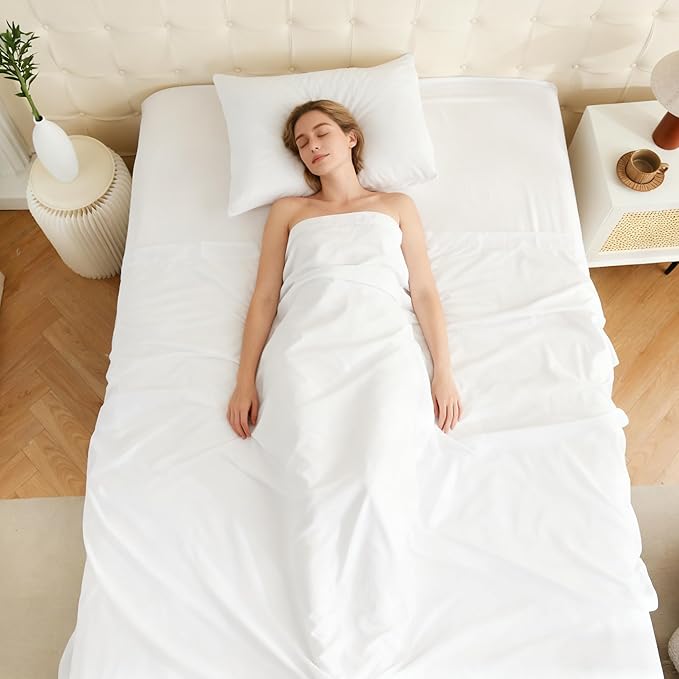 Bulk Queen Flat Sheets Only, Color-Coded Hem Threads, Wrinkle-Free Shrinkage - Image 7