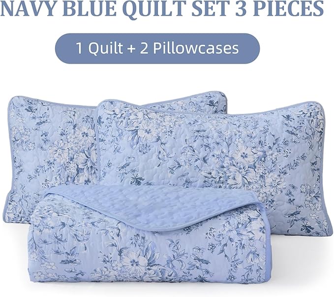 WONGS BEDDING Quilt Queen Size, Botanical Quilt - Image 7