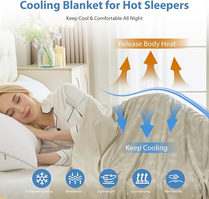 OIGAE Cooling Blanket for Hot Sleepers - Image 2