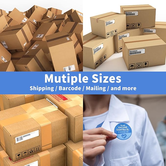 1" x2-5/8 Shipping Address Labels, Blank Mailing Labels, 30-UP White Self-Adhesive Name Tag Stickers for Inkjet and Laser Printer [200 Sheet 6000 Labels]-DeskoryOffice