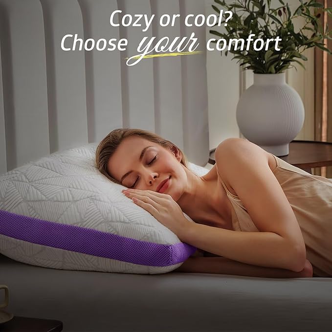 BETU Cooling Standard Pillow, Shredded Memory Foam Cool Pillow - Image 6