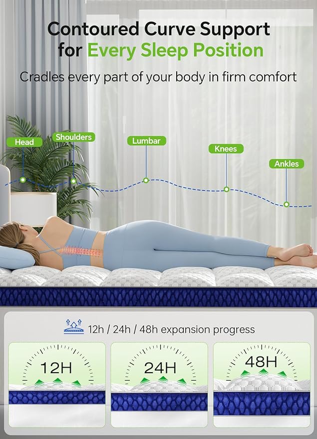 BEDELITE Full Mattress Topper 3 Inch Thick Mattress Pad, Plush Pillow Top Bed - Image 5