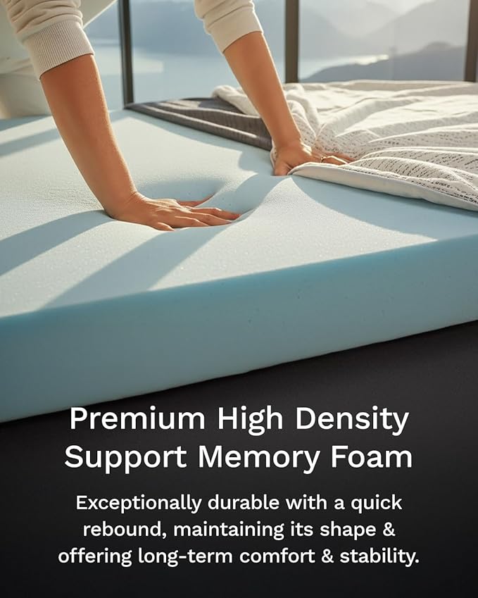 ViscoSoft 4 Inch Memory Foam Mattress Topper Twin XL - Image 4