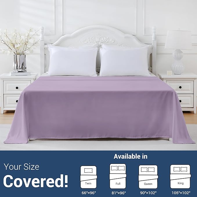 King Flat Sheet Only, 1 Pack Top Bed Sheets, Soft Breathable Brushed Microfiber - Image 5