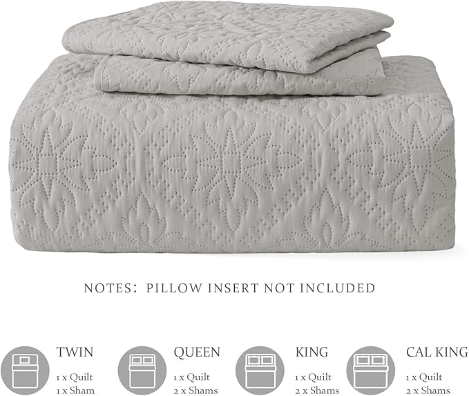 Exclusivo Mezcla King Quilt Bedding Set, Lightweight Soft Bedspreads Coverlets - Image 6