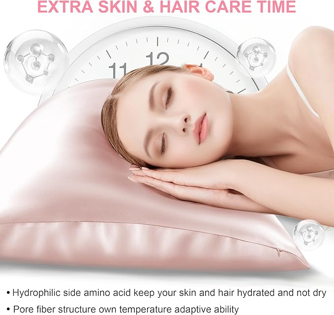 Silk Body Pillow Cover with Zipper, Mulberry Silk Pillow Cases Body Size - Image 3