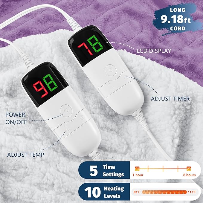 Heated Electric Blanket Queen Size - Image 3
