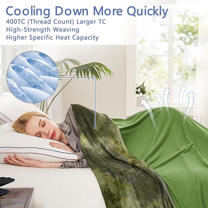 Topcee Cooling Blanket for Hot Sleepers and Night Sweats, 100% Oeko-Tex - Image 4