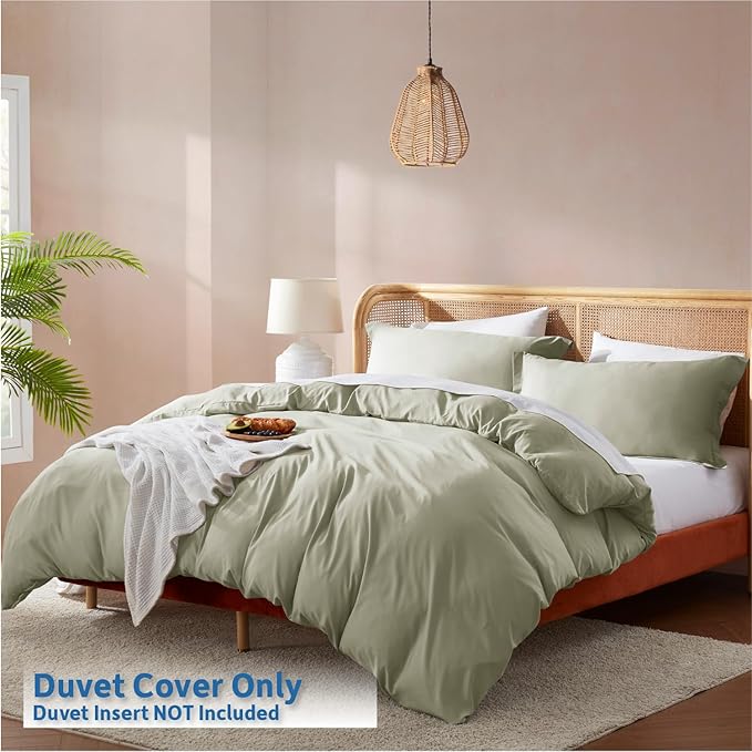 Nestl Light Sage California King Duvet Cover Sets - Image 2