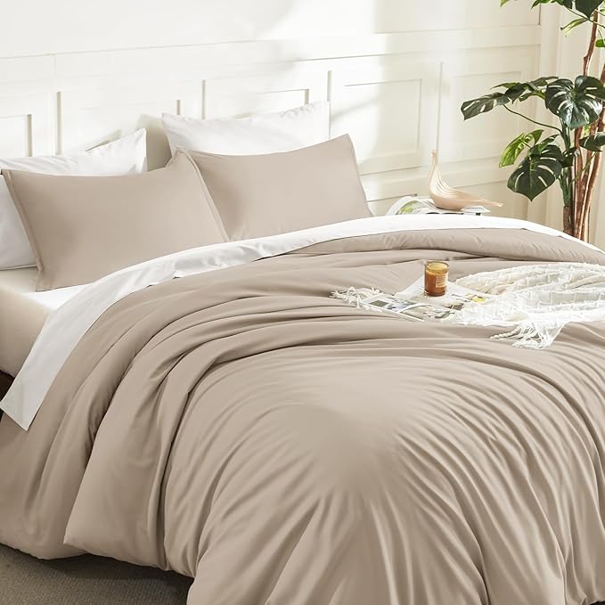 Litanika Comforters Khaki Oversized Queen Size, 3 Pieces Lightweight Solid - Image 5