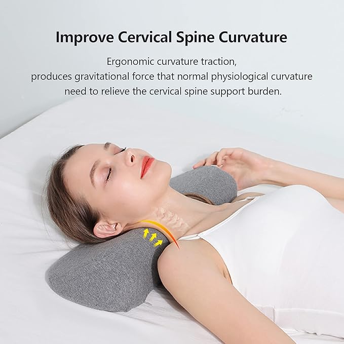 Cervical Neck Pillows for Pain Relief Sleeping, Memory Foam Neck Bolster - Image 6