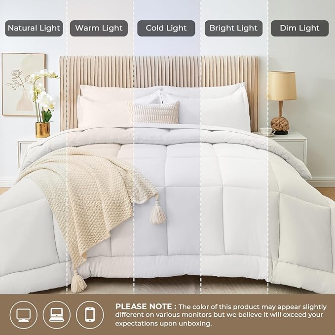 Sasttie Oversized King Comforter Set, 7 Pieces Reversible Bed in a Bag - Image 7