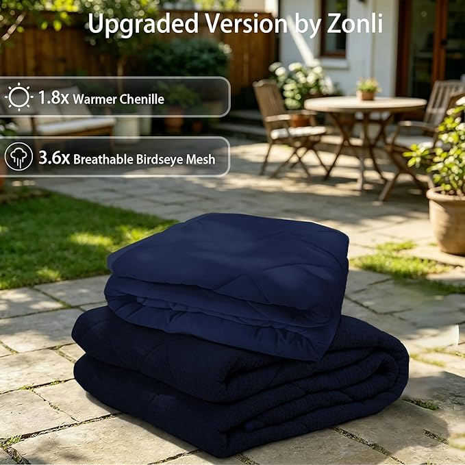 ZonLi 20lbs Weighted Blanket for Adults Sleeping, Double-Sided All Season - Image 2