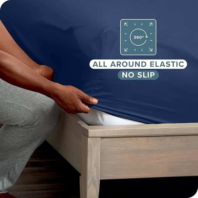 Bare Home 2-Pack Fitted Bottom Sheets California King - Image 3